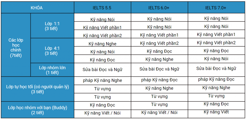 Phân bổ chương trình học tại trại hè Pines 2023
