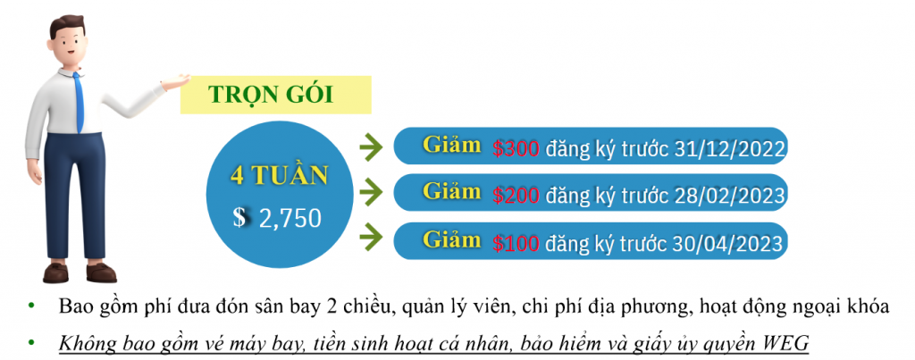 Học phí trại hè ielts 2023 tại trường anh ngữ pines