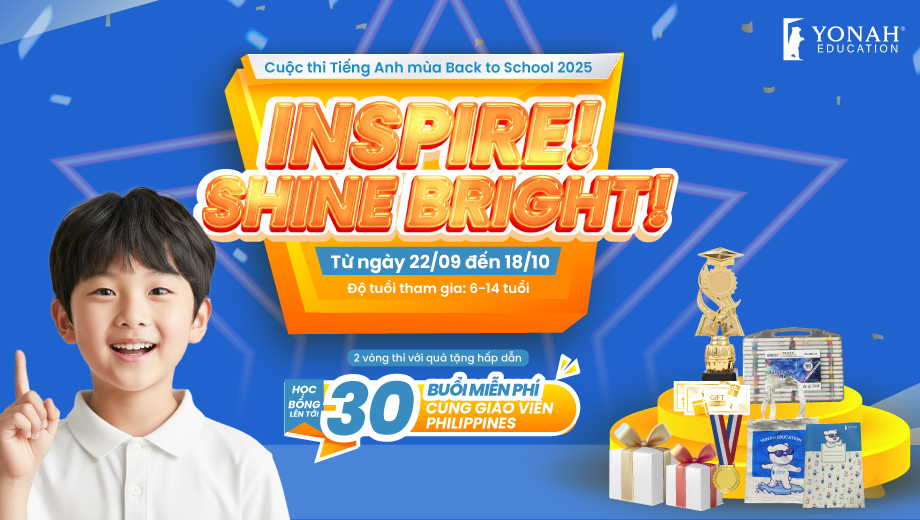 Yonah chính thức phát động cuộc thi Thuyết trình Tiếng Anh Inspire! Shine Bright! 2025