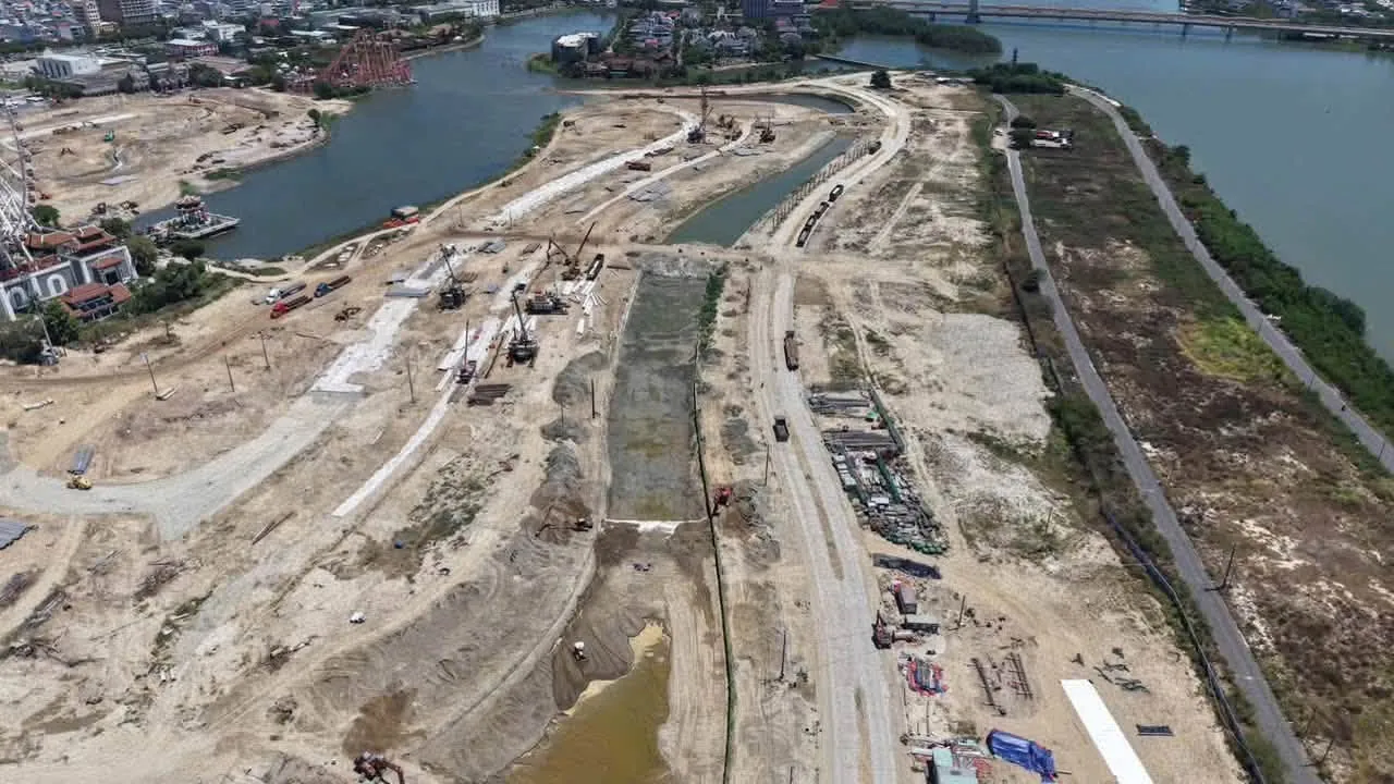 Công trường Đà Nẵng Downtown nhìn từ trên cao