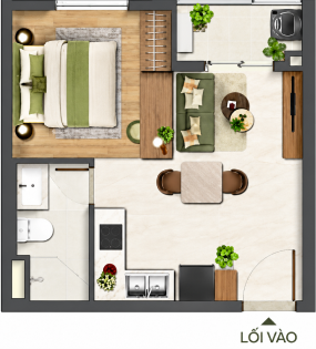 Mặt bằng căn hộ Studio