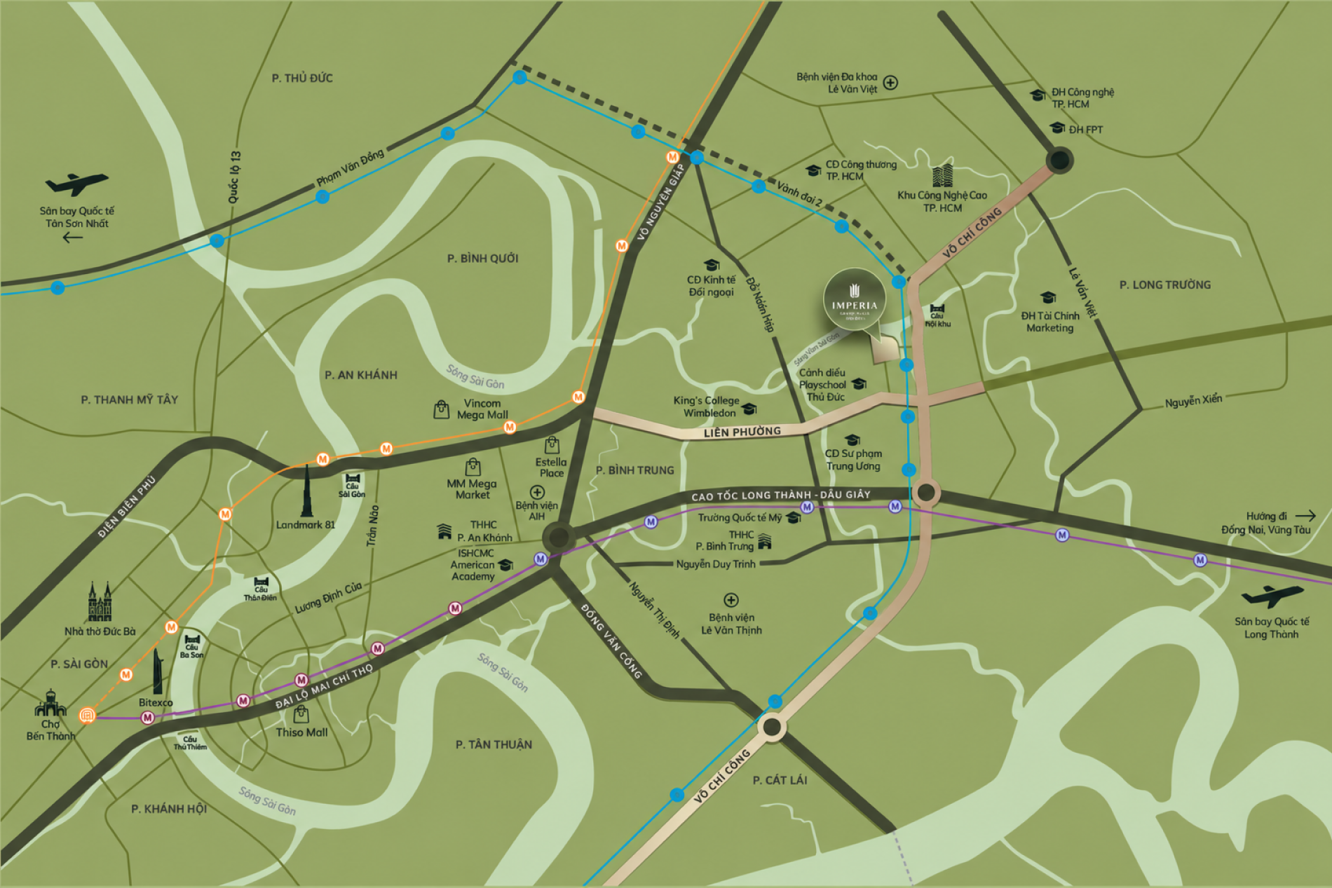 Bản đồ vị trí và kết nối vùng Imperia Sensa Park