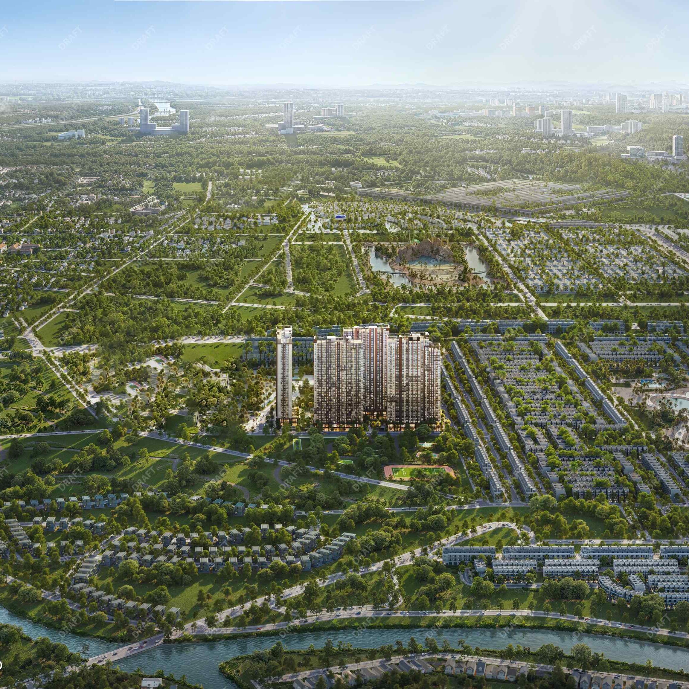 Phối cảnh The CityOn trong tổng thể Ocean City